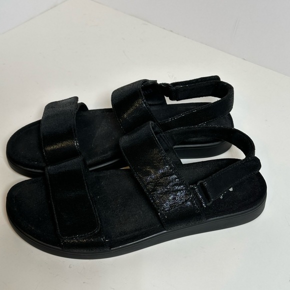 Alegria Black Comfy Walking Sandals with Easy Velcro Closures Sz 39 (US 8.5M) - Picture 5 of 9